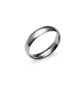High Polish 4mm Plain Comfort Fit Wedding Band Ring Stainless Steel Many Sizes Available - CL17Z2DOAAT