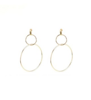 Gudukt Double Earrings Simple Circle