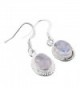 6.50ctw Genuine Rainbow Moonstone .925 Sterling Silver Overlay Handmade Fashion Earring Jewelry - CT127G4F8AF