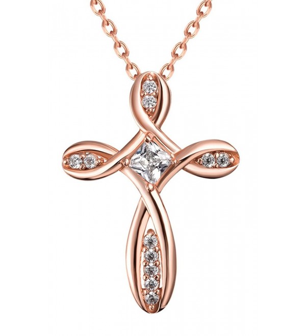 Pendant Necklace Infinity Crystal Jewelry - rose Gold - C612GIC1S9H