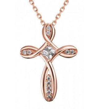 Pendant Necklace Infinity Crystal Jewelry - rose Gold - C612GIC1S9H