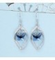 EleQueen Sterling Butterfly Earrings Swarovski