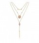 KISSPAT Triple Layered Necklace Gemstones in Women's Choker Necklaces