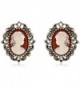 1928 Jewelry Vintage-Inspired Escapade Button Earrings - CD113O43ECH