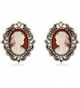 1928 Jewelry Vintage-Inspired Escapade Button Earrings - CD113O43ECH