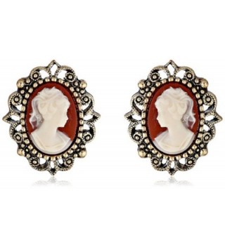 1928 Jewelry Vintage-Inspired Escapade Button Earrings - CD113O43ECH