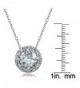 Sterling Silver Aquamarine White Necklace in Women's Pendants