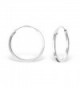 925 Sterling Silver Plain 20mm Endless Hoop Earrings 22683 - CW12DG2UM5X