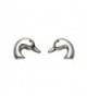 Small Sterling Silver Duck Head Stud Earrings - CC11HXBPDRV