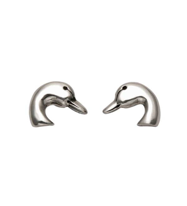 Small Sterling Silver Duck Head Stud Earrings - CC11HXBPDRV