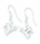 Sterling Silver Polished Frog Dangle Earrings - CB118B8HMDX