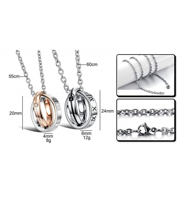 Titanium Couple Pendant Necklace 
