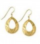 Silver Forest Gold-Tone Open Hammered Teardrop Earrings NE-0227 - CP120AAFCRZ