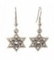 Surgical Steel Dangle Earrings Star of David Silver Tone - CD122TPNZY3