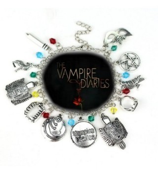 The Vampire Diaries Inspired Jewelry Collection 11 Charms Lobster Clasp Bracelet in Gift Box by Superheroes Brand - CE12NSCJVQR