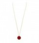 Rosemarie Collections Women's Reversible Stone Pendant Long Strand Necklace - Red/Turquoise - CY1862R3S5Q