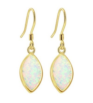 Sinlifu Gemstone Hot Women Australian Opal Silver Marquise Earring Dangle Hook Earrings - Yellow:White Opal - CR120NFHUND