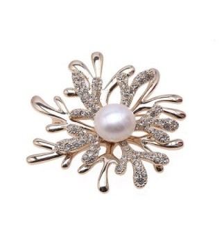 JYX Flower stye Freshwater Pearl Brooches