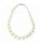 MeliMe Faux Big White Pearl Choker Necklaces Flapper Beads Wedding Jewelry for Women Mother - CL182S2SAAO