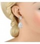 EVER FAITH Zirconia Earrings Silver Tone