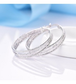 GULICX Jewelry Closure Silver earring in Women's Hoop Earrings
