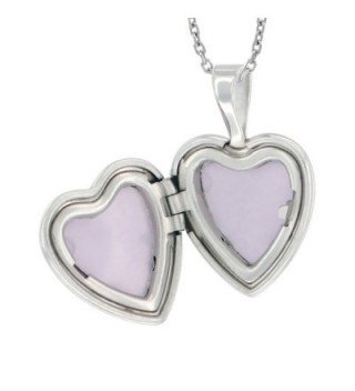 Sterling Silver Diamond Locket Necklace