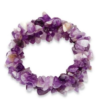 Genuine Purple Amethyst Stretch Bracelet