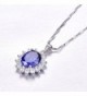 BONLAVIE Princess Tanzanite Sterling Solitaire in Women's Pendants