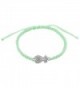 Handmade Adjustable Pineapple Charm Braided Thread Wrist Ankle Bracelets - Mint - CP12H0TR1K7