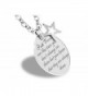 Good Friends Are Like Stars Inspirational Friendship Quotes Necklace Stainless Steel Charm Pendant - CB128OZTRNP