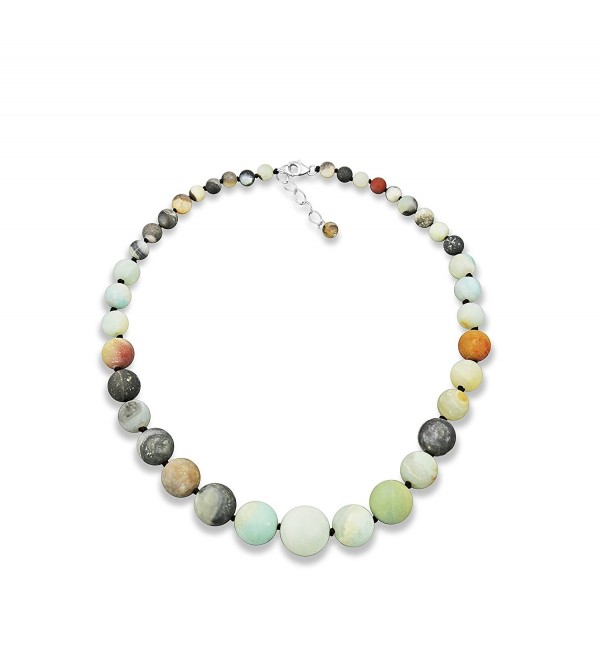 BJB Amazonite Graduated Hand Knotted Necklace- 20 Inch Long - CD182DASHO8