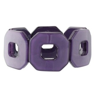 Heirloom Finds Purple Passion Geometric Square Plastic Wide Cuff Bracelet - CY11HUYJLAP