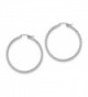 Sterling Silver 2 mm Diamond-Cut Banded Hinged Hoop Earrings - 20 to 50 mm - CS17YUWDD74