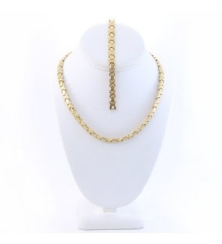 Gold Hugs & Kisses Necklace and Bracelet Set Hearts 2 - CD12HWV69BZ