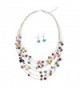 TOOGOO(R) Gorgeous Beaded Multi Strand Necklace and Drop/Dangle Earring Set-Multicolor - "		 	 Multicolor	 	" - CE11ZPLZ17D