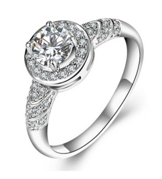 F U Platinum Diamond Engagement Jewelry - platinum-plated - C5183G08D2D