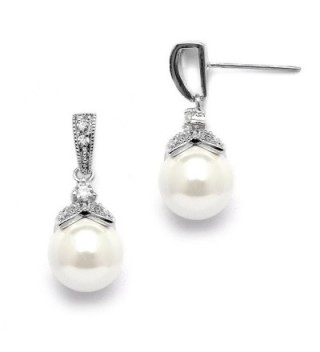 Mariell Vintage Bridal Bridesmaids Earrings in Women's Drop & Dangle Earrings