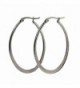 Sobly Womens Stainless Steel Top Click Closure Large Rounded Hoops Huggie Earrings - CV12B0RTY0Z