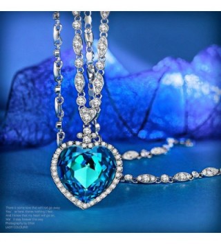 LadyColour Valentines Necklace Swarovski Girlfriend in Women's Pendants