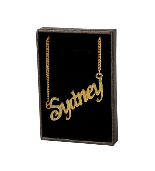 Name Necklace "Sydney" - 18K Yellow Gold Plated - CD11KYKPGHZ