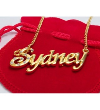 Name Necklace Sydney Yellow Plated