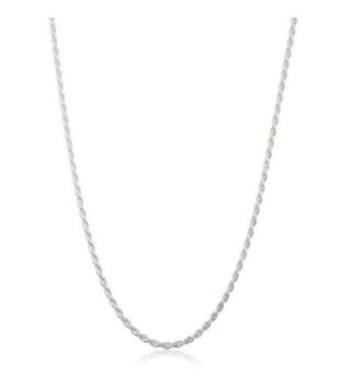 925 Sterling Silver Diamond-Cut Twister Rope Chain Necklace- 2mm- 18"- with Jewelry Box - CQ1293X661D