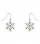 Lux Accessories Snowflake Christmas Earrings in Women's Chain Necklaces