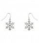 Lux Accessories Snowflake Christmas Earrings in Women's Chain Necklaces