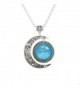 Moon pendant The Fault in Our Stars jewelry John Green necklace OKAY jewelry Light Blue pendants Gifts - CY12MWXCX86