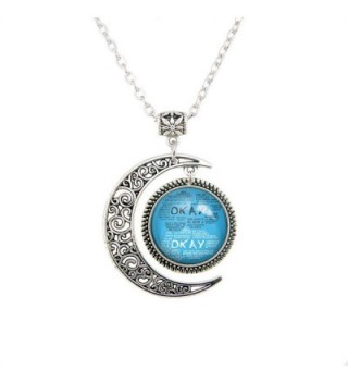 Moon pendant The Fault in Our Stars jewelry John Green necklace OKAY jewelry Light Blue pendants Gifts - CY12MWXCX86