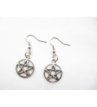 Pentagram Earrings Pentacle Protection Elements in Women's Drop & Dangle Earrings