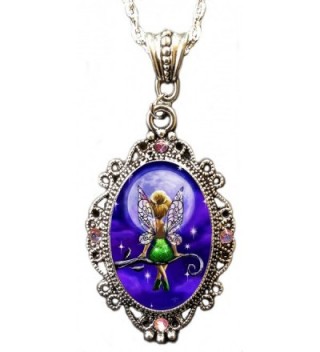 Alkemie "Tinkerbell" Cameo Pendant Necklace with Sparkles - CU12IO2BNDZ