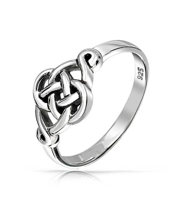 Irish Cut Out Celtic Love Knot Sterling Silver Ring - C711B8A9RGZ