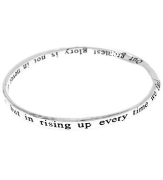 Greatest Glory Poem Inspirational Quote Engraved Twist Bangle Bracelet. - CC12FE9V16P